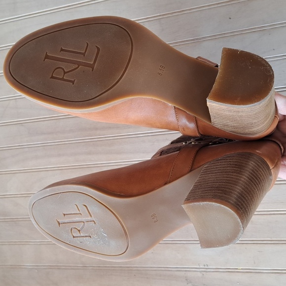 Lauren Ralph Lauren Dylan Suede Leather Mid Heel Boots. Size 8.5 - Picture 8 of 10